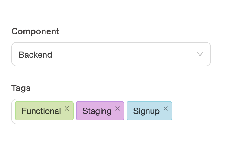 Custom fields and tags