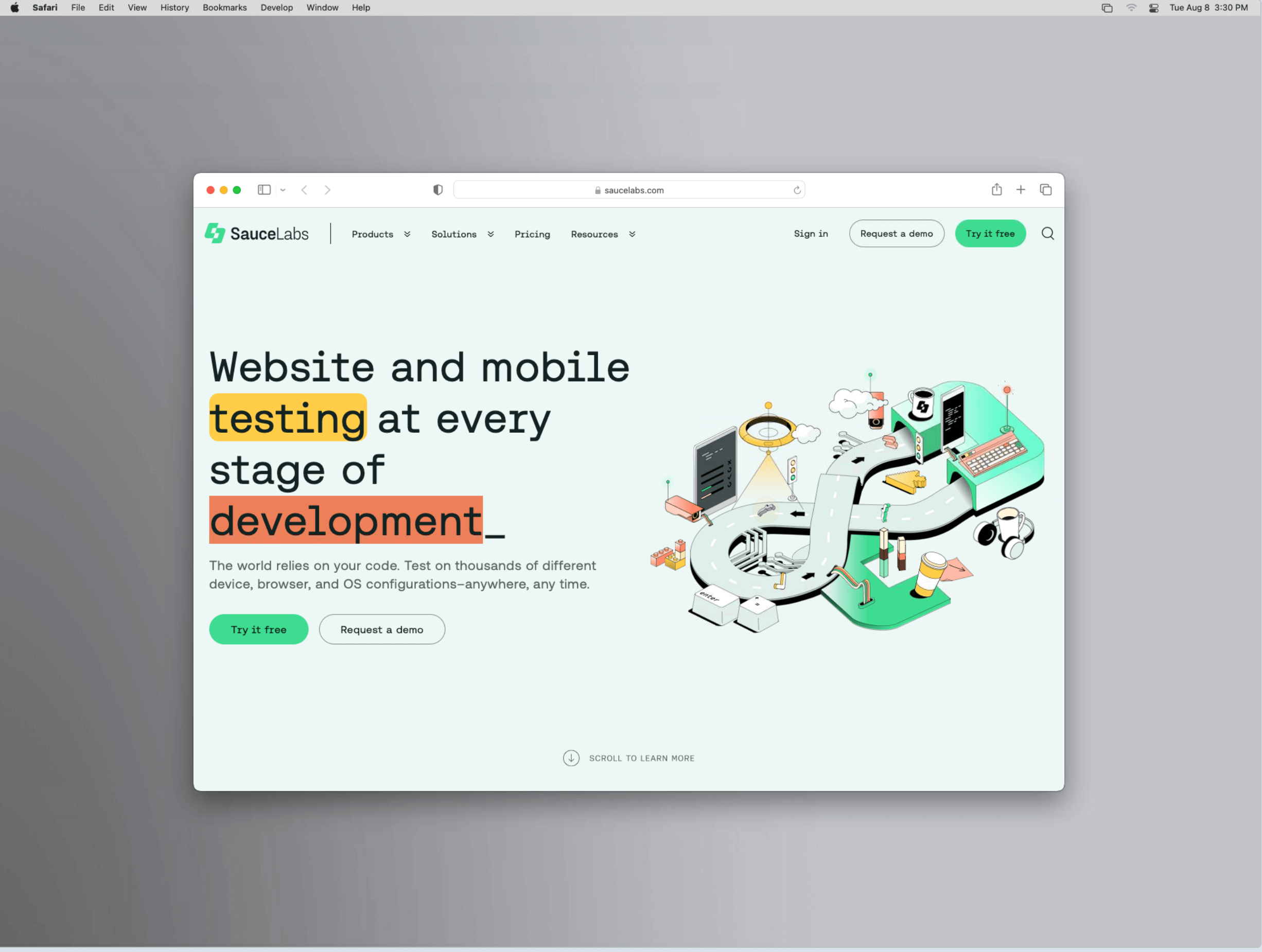 Sauce Labs - cloud testing platform with AI-powered insights