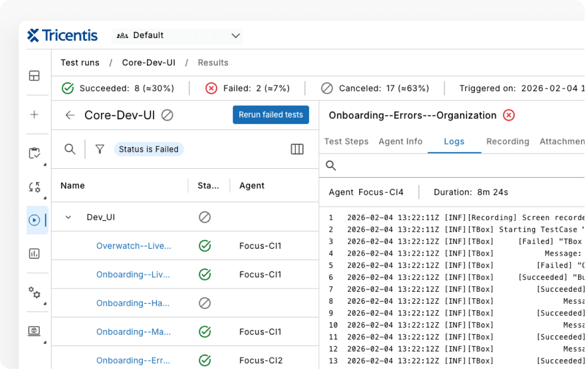 Tricentis Tosca - enterprise-grade continuous testing platform