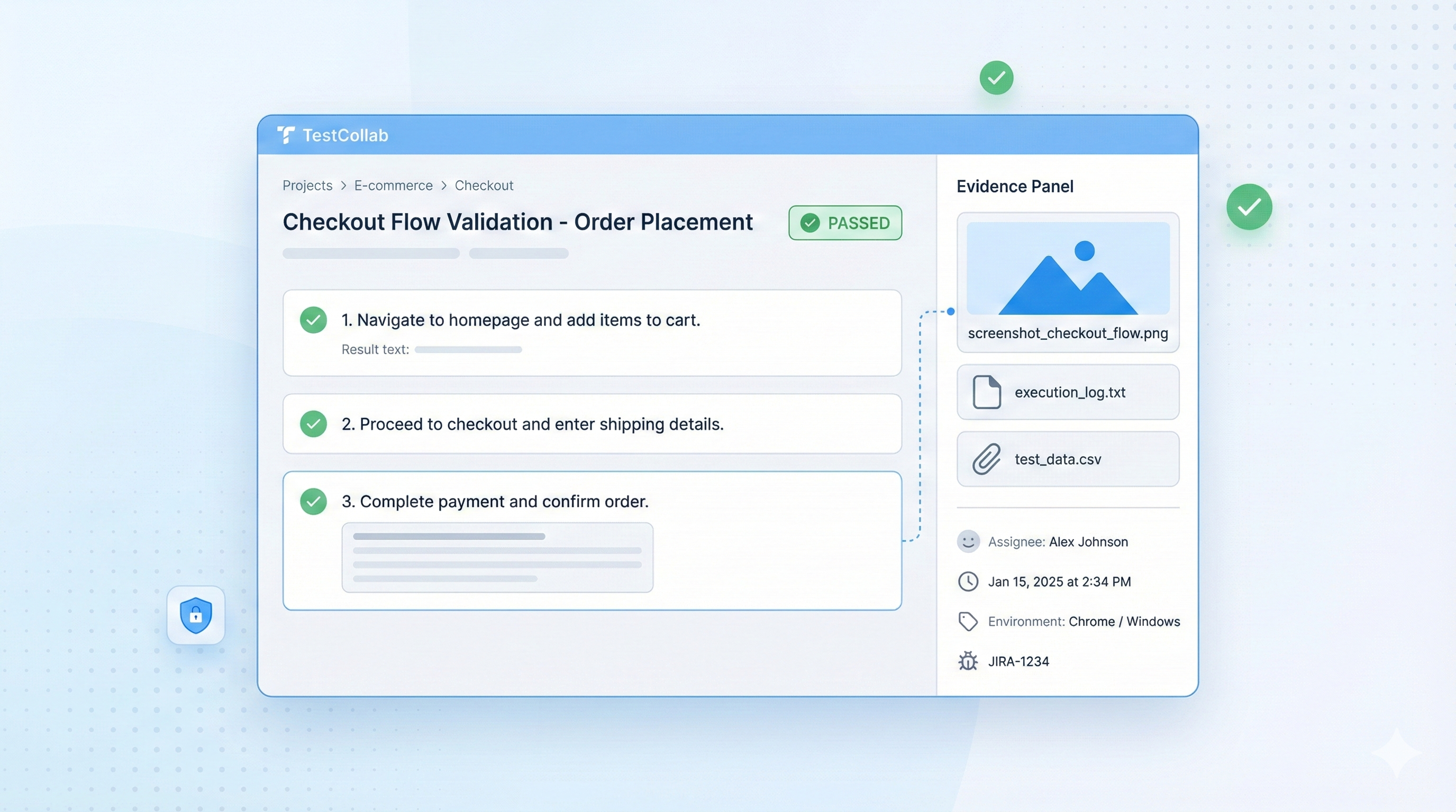 Centralized evidence in TestCollab - everything in one place
