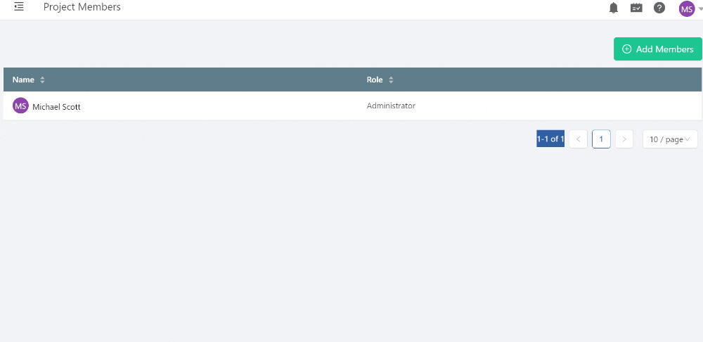Adding members to a project in TestCollab
