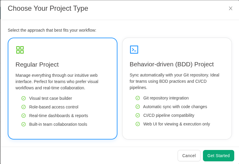 Adding project in TestCollab