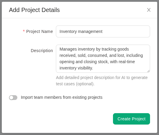 Generating test cases from QA Copilot in TestCollab