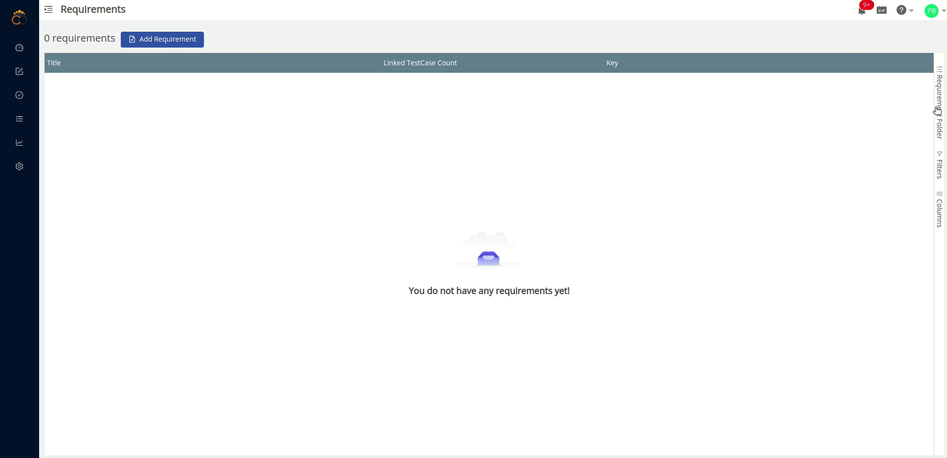 Adding a folder for inbuilt requirements in a TestCollab project