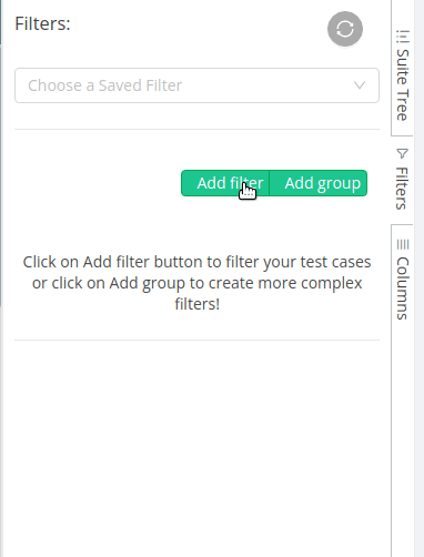 Filter criteria for test cases in TestCollab