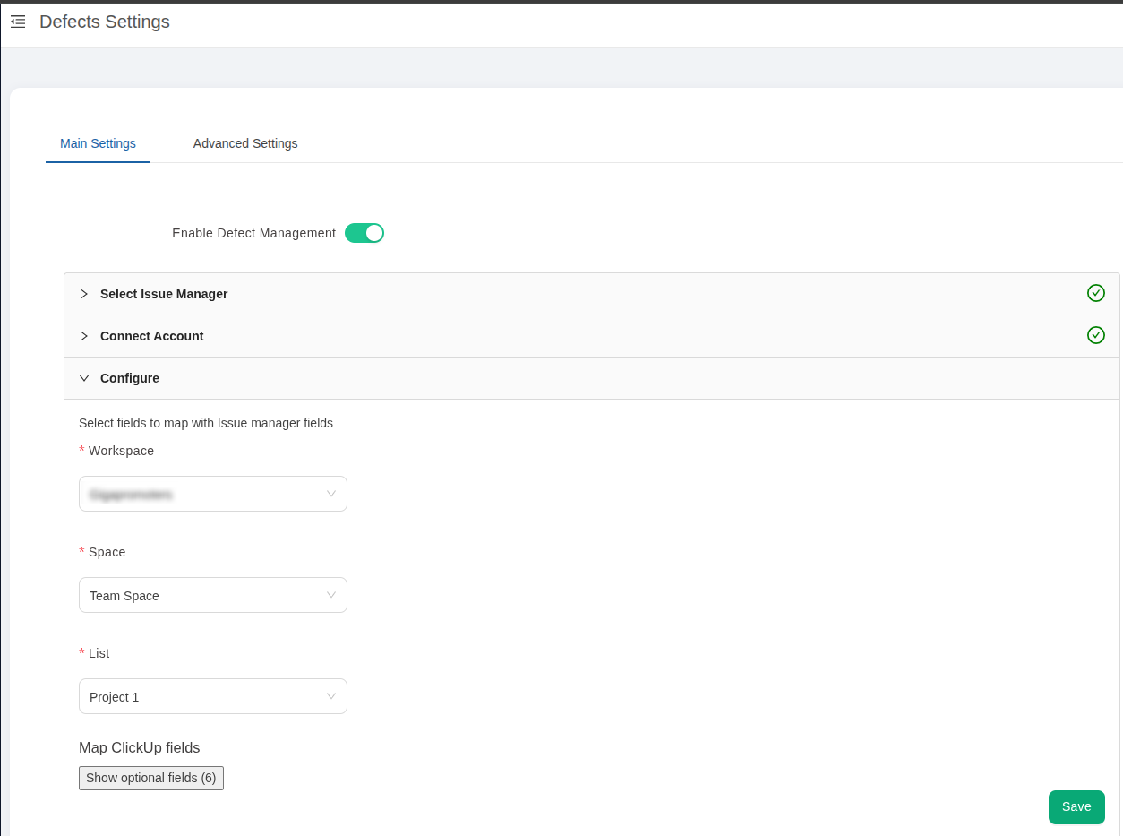 Clickup integration in TestCollab