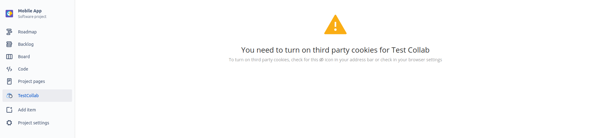 Enable third party cookies to use TestCollab app in Jira