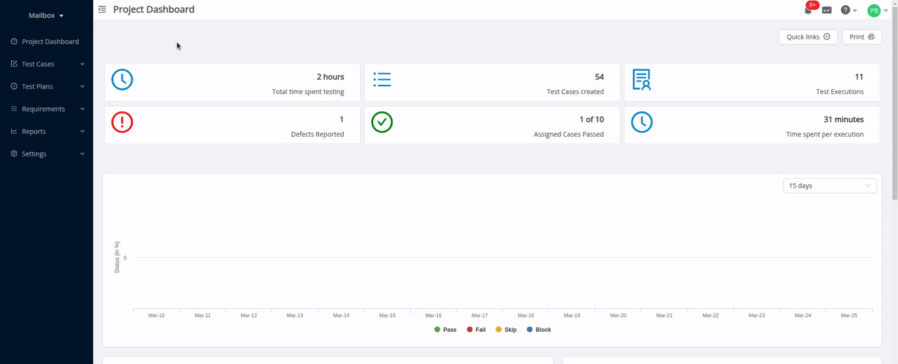 Make approval mandatory for test cases in a project