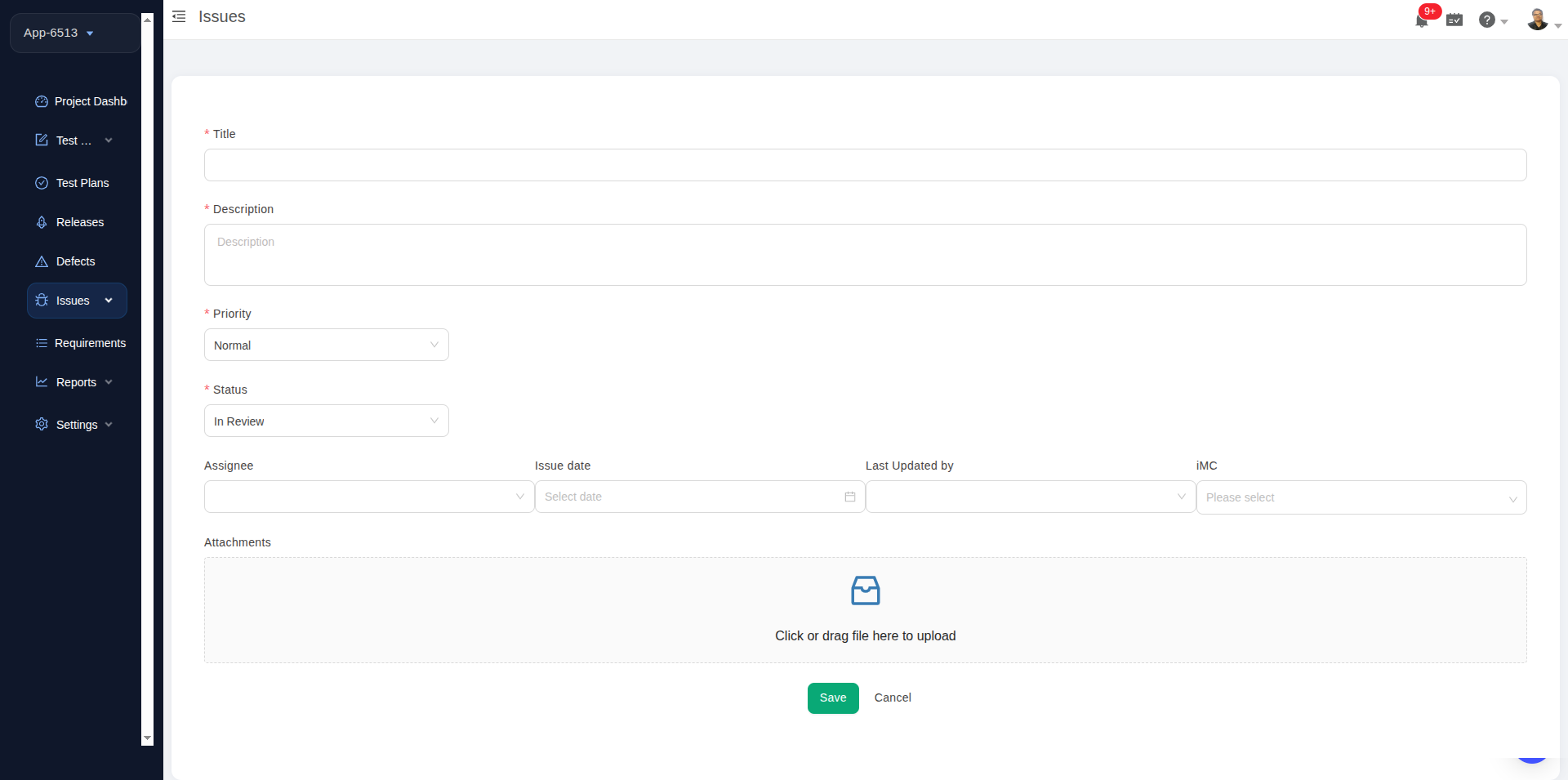 Issues Management in TestCollab