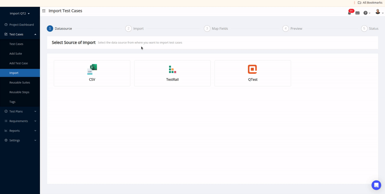Get the test cases imported into TestCollab