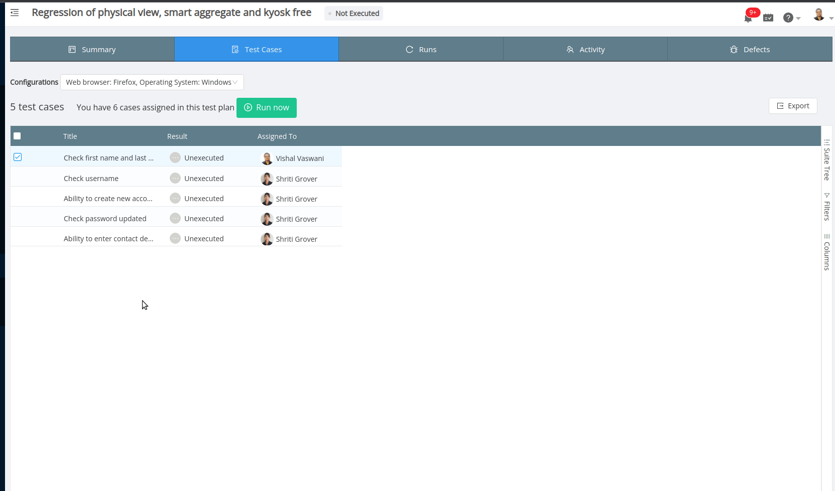 Removing multiple test cases from a test plan in TestCollab