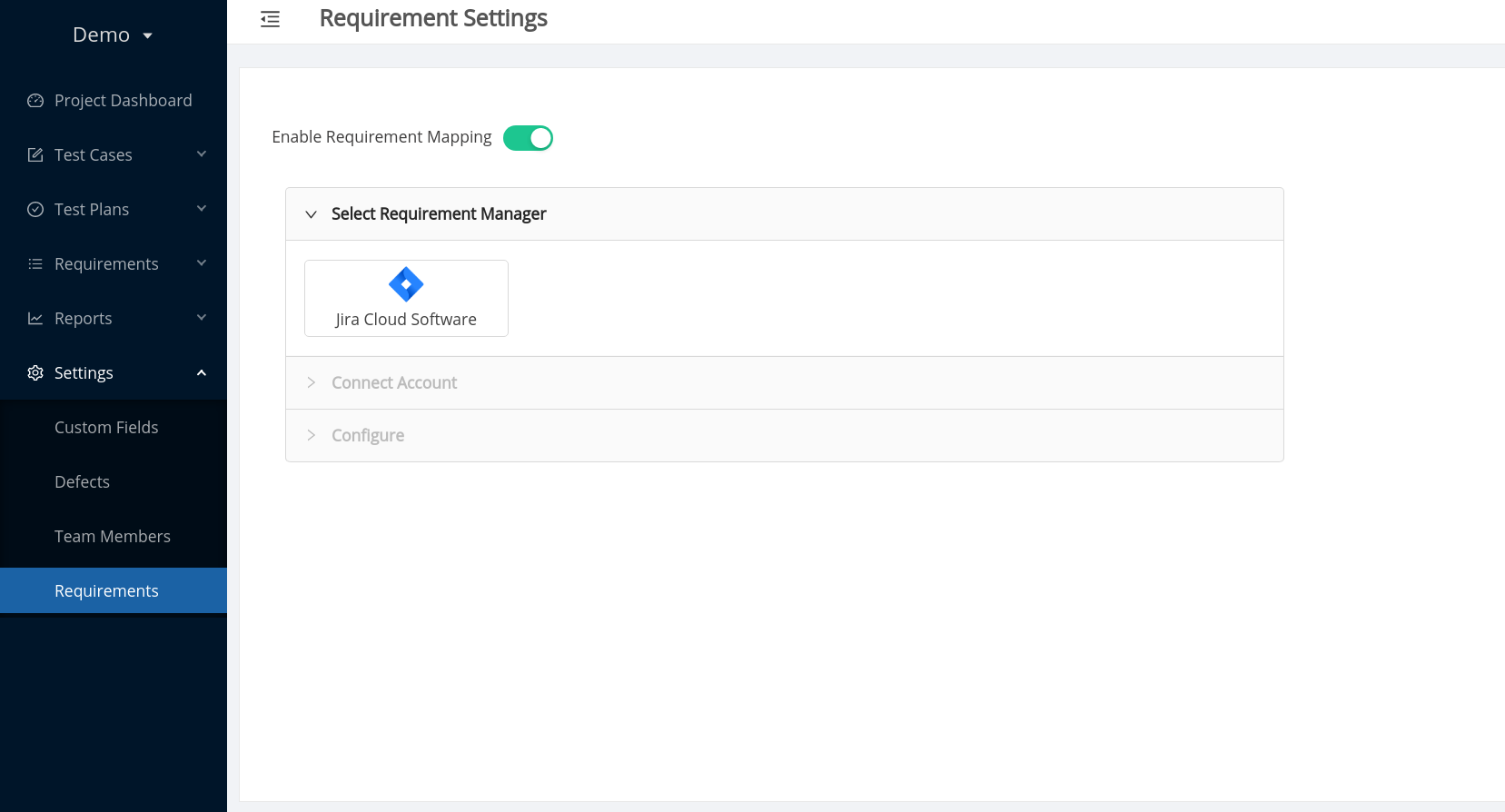 Configuring Jira as a source of requirements in a TestCollab project