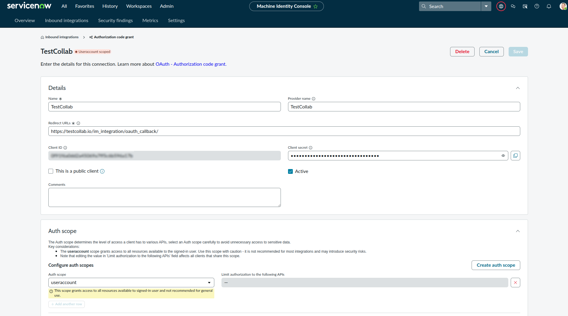 ServiceNow integration in TestCollab