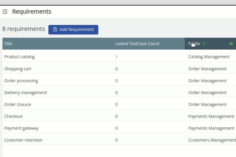 Creating and managing requirements natively in TestCollab